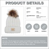 image:imageFunky Junque Toddler Pom Beanie  Kids Winter Hat for Ages 14 Baby Boy amp Girl Knit Beanies Warm Cozy Knit Snow HatsIvory  Cable Knit Faux Fur Pom