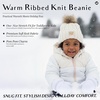 image:imageFunky Junque Toddler Pom Beanie  Kids Winter Hat for Ages 14 Baby Boy amp Girl Knit Beanies Warm Cozy Knit Snow HatsIvory  Cable Knit Faux Fur Pom