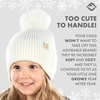 image:imageFunky Junque Toddler Pom Beanie  Kids Winter Hat for Ages 14 Baby Boy amp Girl Knit Beanies Warm Cozy Knit Snow HatsIvory  Ear Flap W Faux Fur Pom