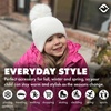 image:imageFunky Junque Toddler Pom Beanie  Kids Winter Hat for Ages 14 Baby Boy amp Girl Knit Beanies Warm Cozy Knit Snow HatsIvory  Ear Flap W Faux Fur Pom