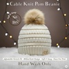 image:imageFunky Junque Toddler Pom Beanie  Kids Winter Hat for Ages 14 Baby Boy amp Girl Knit Beanies Warm Cozy Knit Snow HatsIvory  Faux Fur Pom