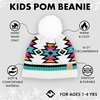 image:imageFunky Junque Toddler Pom Beanie  Kids Winter Hat for Ages 14 Baby Boy amp Girl Knit Beanies Warm Cozy Knit Snow HatsIvory  Southwest Pattern W Faux Fur Pom