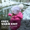image:imageFunky Junque Toddler Pom Beanie  Kids Winter Hat for Ages 14 Baby Boy amp Girl Knit Beanies Warm Cozy Knit Snow HatsLavender  Daisy W Faux Fur Pom