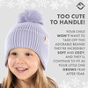 image:imageFunky Junque Toddler Pom Beanie  Kids Winter Hat for Ages 14 Baby Boy amp Girl Knit Beanies Warm Cozy Knit Snow HatsLavender  Ear Flap W Faux Fur Pom