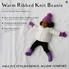 image:imageFunky Junque Toddler Pom Beanie  Kids Winter Hat for Ages 14 Baby Boy amp Girl Knit Beanies Warm Cozy Knit Snow HatsLavender