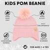 image:imageFunky Junque Toddler Pom Beanie  Kids Winter Hat for Ages 14 Baby Boy amp Girl Knit Beanies Warm Cozy Knit Snow HatsLight Pink  Ear Flap W Faux Fur Pom