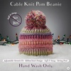 image:imageFunky Junque Toddler Pom Beanie  Kids Winter Hat for Ages 14 Baby Boy amp Girl Knit Beanies Warm Cozy Knit Snow HatsMulti Rose Mix