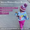 image:imageFunky Junque Toddler Pom Beanie  Kids Winter Hat for Ages 14 Baby Boy amp Girl Knit Beanies Warm Cozy Knit Snow HatsMulti Rose Mix
