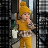 image:imageFunky Junque Toddler Pom Beanie  Kids Winter Hat for Ages 14 Baby Boy amp Girl Knit Beanies Warm Cozy Knit Snow HatsMustard