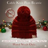 image:imageFunky Junque Toddler Pom Beanie  Kids Winter Hat for Ages 14 Baby Boy amp Girl Knit Beanies Warm Cozy Knit Snow HatsRed