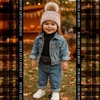 image:imageFunky Junque Toddler Pom Beanie  Kids Winter Hat for Ages 14 Baby Boy amp Girl Knit Beanies Warm Cozy Knit Snow HatsRose Mix  Diagonal Stripes Faux Fur Pom