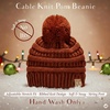 image:imageFunky Junque Toddler Pom Beanie  Kids Winter Hat for Ages 14 Baby Boy amp Girl Knit Beanies Warm Cozy Knit Snow HatsRust