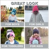 image:imageFunky Junque Toddler Pom Beanie  Kids Winter Hat for Ages 14 Baby Boy amp Girl Knit Beanies Warm Cozy Knit Snow HatsTie Dye  Dark GreyLight Grey