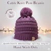 image:imageFunky Junque Toddler Pom Beanie  Kids Winter Hat for Ages 14 Baby Boy amp Girl Knit Beanies Warm Cozy Knit Snow HatsViolet