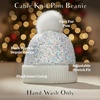 image:imageFunky Junque Toddler Pom Beanie  Kids Winter Hat for Ages 14 Baby Boy amp Girl Knit Beanies Warm Cozy Knit Snow HatsWhite  Sequin W Faux Fur Pom