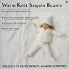 image:imageFunky Junque Toddler Pom Beanie  Kids Winter Hat for Ages 14 Baby Boy amp Girl Knit Beanies Warm Cozy Knit Snow HatsWhite  Sequin W Faux Fur Pom