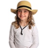 image:imageFunky Junque Toddler Sun Hat for Girls  Kids Beach Hat with Embroidered Cursive Floppy Adjustable StrawNatural  Always on Vacay