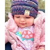 image:imageFunky Junque Toddler Winter Hat Ages 14 Soft Knit Beanie for Boys amp Girls Cozy Warm Kids Beanies for Cold Weather4 Tone Mix  Black  Purple  Orange  Teal