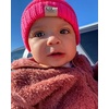 image:imageFunky Junque Toddler Winter Hat Ages 14 Soft Knit Beanie for Boys amp Girls Cozy Warm Kids Beanies for Cold WeatherCandy Pink
