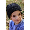 image:imageFunky Junque Toddler Winter Hat Ages 14 Soft Knit Beanie for Boys amp Girls Cozy Warm Kids Beanies for Cold WeatherJet Black