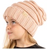 image:imageFunky Junque Toddler Winter Hats for Kids Ages 29 Chunky Cable Knit Slouchy Beanie Warm Ski Cap for Boys and Girls1 Ivory 1 Indi Pink 2 Pack