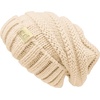 image:imageFunky Junque Toddler Winter Hats for Kids Ages 29 Chunky Cable Knit Slouchy Beanie Warm Ski Cap for Boys and GirlsBeige