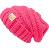 image:imageFunky Junque Toddler Winter Hats for Kids Ages 29 Chunky Cable Knit Slouchy Beanie Warm Ski Cap for Boys and GirlsCandy Pink