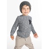 image:imageFunky Junque Toddler Winter Hats for Kids Ages 29 Chunky Cable Knit Slouchy Beanie Warm Ski Cap for Boys and GirlsDark Melange Grey
