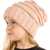 image:imageFunky Junque Toddler Winter Hats for Kids Ages 29 Chunky Cable Knit Slouchy Beanie Warm Ski Cap for Boys and GirlsIndi Pink