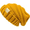 image:imageFunky Junque Toddler Winter Hats for Kids Ages 29 Chunky Cable Knit Slouchy Beanie Warm Ski Cap for Boys and GirlsMustard
