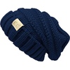 image:imageFunky Junque Toddler Winter Hats for Kids Ages 29 Chunky Cable Knit Slouchy Beanie Warm Ski Cap for Boys and GirlsNavy