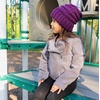 image:imageFunky Junque Toddler Winter Hats for Kids Ages 29 Chunky Cable Knit Slouchy Beanie Warm Ski Cap for Boys and GirlsPurple