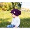image:imageFunky Junque Toddler Winter Hats for Kids Ages 29 Chunky Cable Knit Slouchy Beanie Warm Ski Cap for Boys and GirlsPurple