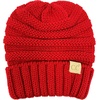 image:imageFunky Junque Toddler Winter Hats for Kids Ages 29 Chunky Cable Knit Slouchy Beanie Warm Ski Cap for Boys and GirlsRed