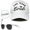 image:imageFunky Junque Trucker Hat amp Sunglasses Set for Women  Bachelorette Party Favors Girls Trip Bridesmaid GiftsIm the Bride  Hat  Sunglasses Set White