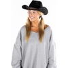 image:imageFunky Junque Wide Brim Cowboy Hat for Women with Decorative Band  Adjustable Fit Cowboy Hat with Sun Protection Concerts Festivals and Western for WomenBlack