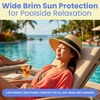 image:imageFunky Junque Wide Brim Panama Sun Hat Womens Packable Straw  Lightweight paper hat with adjustable drawstring for beach trips vacations summer getaways amp everyday wearSplit Back Bow  Natural