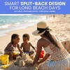 image:imageFunky Junque Wide Brim Panama Sun Hat Womens Packable Straw  Lightweight paper hat with adjustable drawstring for beach trips vacations summer getaways amp everyday wearSplit Back Bow  Natural