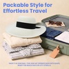 image:imageFunky Junque Wide Brim Panama Sun Hat Womens Packable Straw  Lightweight paper hat with adjustable drawstring for beach trips vacations summer getaways amp everyday wearSplit Back Bow  White
