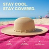 image:imageFunky Junque Wide Brim Panama Sun Hat Womens Packable Straw  Lightweight paper hat with adjustable drawstring for beach trips vacations summer getaways amp everyday wearPearl Trim  Natural Multi
