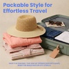 image:imageFunky Junque Wide Brim Panama Sun Hat Womens Packable Straw  Lightweight paper hat with adjustable drawstring for beach trips vacations summer getaways amp everyday wearTwisted Straw Rope Trim  Natural Mix