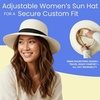 image:imageFunky Junque Wide Brim Panama Sun Hat Womens Packable Straw  Lightweight paper hat with adjustable drawstring for beach trips vacations summer getaways amp everyday wearRibbon Bow Trim  White