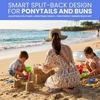 image:imageFunky Junque Wide Brim Panama Sun Hat Womens Packable Straw  Lightweight paper hat with adjustable drawstring for beach trips vacations summer getaways amp everyday wearSplit Back Ponytail  Dark Natural Mix
