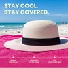 image:imageFunky Junque Wide Brim Panama Sun Hat Womens Packable Straw  Lightweight paper hat with adjustable drawstring for beach trips vacations summer getaways amp everyday wearRibbon Bow Trim  White