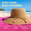 image:imageFunky Junque Wide Brim Panama Sun Hat Womens Packable Straw  Lightweight paper hat with adjustable drawstring for beach trips vacations summer getaways amp everyday wearTwisted Straw Rope Trim  Natural Mix