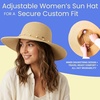 image:imageFunky Junque Wide Brim Panama Sun Hat Womens Packable Straw  Lightweight paper hat with adjustable drawstring for beach trips vacations summer getaways amp everyday wearPearl Trim  Natural Multi