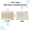 image:imageFunky Junque Winter Fleece Lined Neck Warmer Tube Scarf DoubleLayered Cold Weather Face Cover Gaiter Kids Boys Girls ToddlerBeige