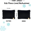 image:imageFunky Junque Winter Fleece Lined Neck Warmer Tube Scarf DoubleLayered Cold Weather Face Cover Gaiter Kids Boys Girls ToddlerBlack