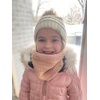image:imageFunky Junque Winter Fleece Lined Neck Warmer Tube Scarf DoubleLayered Cold Weather Face Cover Gaiter Kids Boys Girls ToddlerIndi Pink