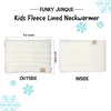 image:imageFunky Junque Winter Fleece Lined Neck Warmer Tube Scarf DoubleLayered Cold Weather Face Cover Gaiter Kids Boys Girls ToddlerIvory